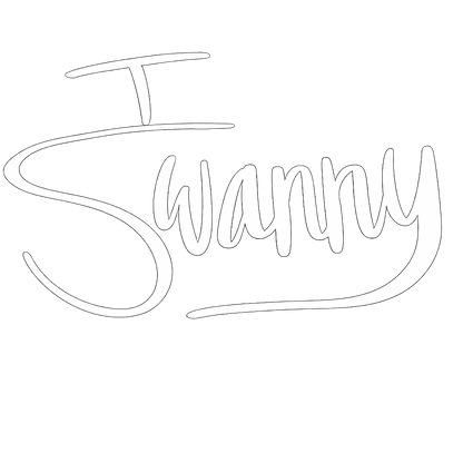 I swanny signature decal (white)